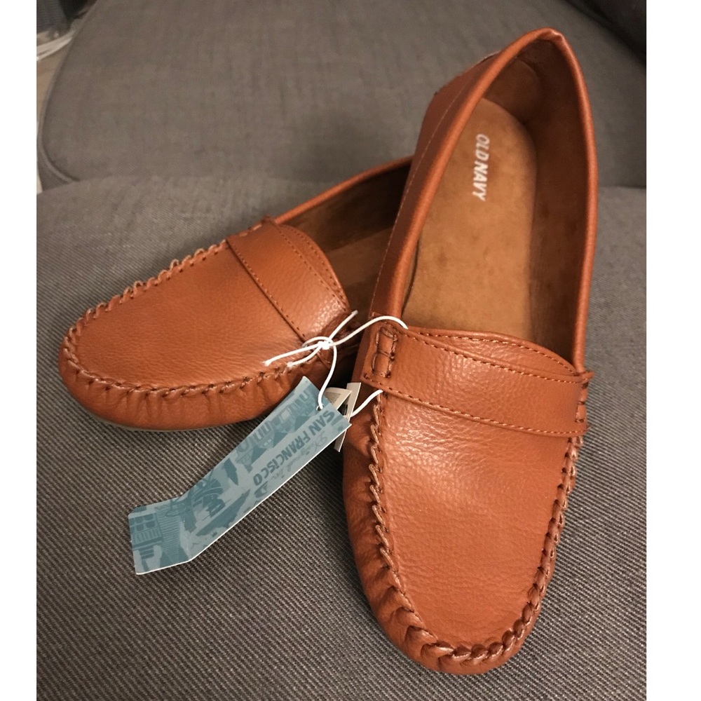 Old Navy Cognac Brown Tan Women’s Loafers Sz 9